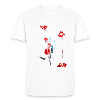 Tango, Milonga, I love tango, I love it - Men's Premium Organic T-Shirt - white - Front - Nico (187cm)