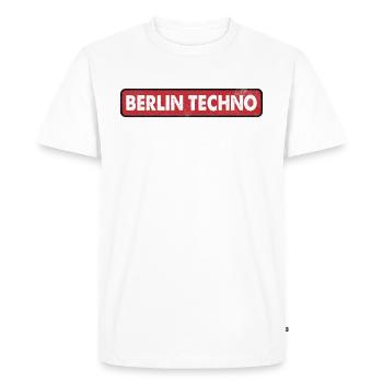 Berlin Techno J’aime la musique techno - T-shirt Premium bio Homme - blanc - Devant - Nico (187cm)