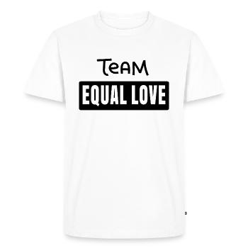 Équipe Equal Love - T-shirt Premium bio Homme - blanc - Devant - Nico (187cm)