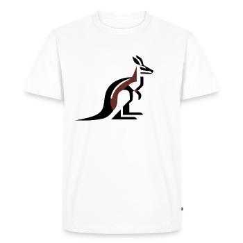 Modern Kangaroo - Men's Premium Organic T-Shirt - white - Front - Nico (187cm)