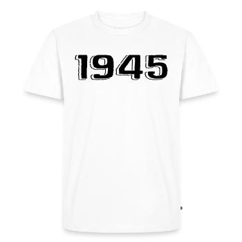 Vintage 1945 Born Birthday Retro 1945 - Men's Premium Organic T-Shirt - white - Front - Nico (187cm)