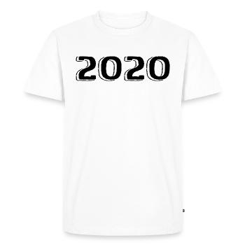 Vintage 2020 Born Birthday Retro 2020 - Men's Premium Organic T-Shirt - white - Front - Nico (187cm)