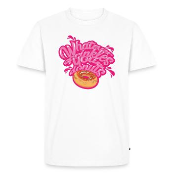 DONUT | Tout ce qui saupoudre vos beignets - T-shirt Premium bio Homme - blanc - Devant - Nico (187cm)