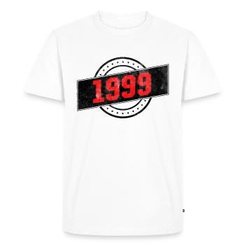 1999 année de naissance - T-shirt Premium bio Homme - blanc - Devant - Nico (187cm)