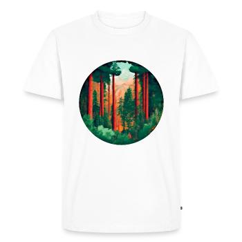 Wald / Natur / Berge - Männer Premium Bio T-Shirt - Weiß - Vorne - Nico (187cm)