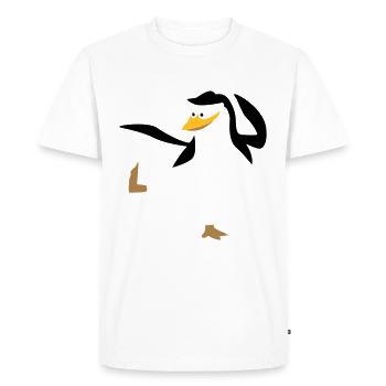 Manchot faisant du karaté - T-shirt Premium bio Homme - blanc - Devant - Nico (187cm)