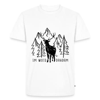 Dans le Woid Dahaom Bavière - T-shirt Premium bio Homme - blanc - Devant - Nico (187cm)