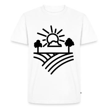 Agriculteur agricole - T-shirt Premium bio Homme - blanc - Devant - Nico (187cm)