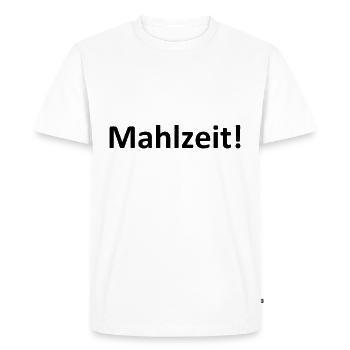 Repas - T-shirt Premium bio Homme - blanc - Devant - Nico (187cm)