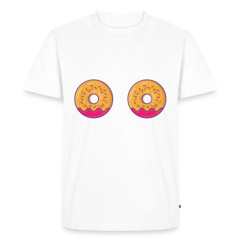 Bikini Donuts Mermaid Comic Style - T-shirt Premium bio Homme - blanc - Devant - Nico (187cm)