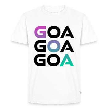GOA - T-shirt Premium bio Homme - blanc - Devant - Nico (187cm)