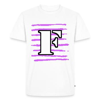 noir blanc violet rayé f - T-shirt Premium bio Homme - blanc - Devant - Nico (187cm)