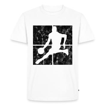 Basket basket basketteur basketteur - T-shirt Premium bio Homme - blanc - Devant - Nico (187cm)