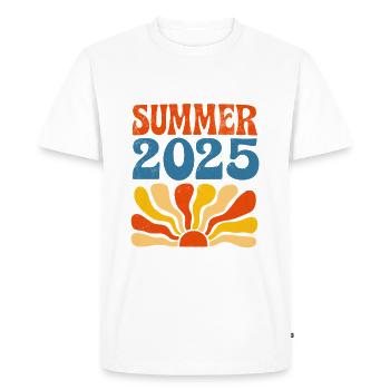Été 2025 - T-shirt Premium bio Homme - blanc - Devant - Nico (187cm)