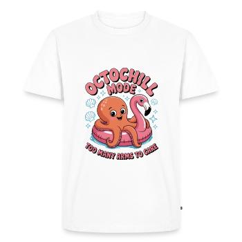 Octochill, mignon design de pieuvre - T-shirt Premium bio Homme - blanc - Devant - Nico (187cm)