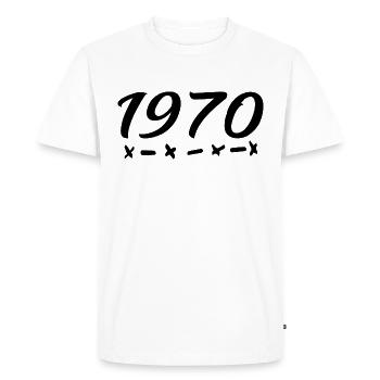 1970 Retro Style 1970 Birthday 1970 Vintage - Men's Premium Organic T-Shirt - white - Front - Nico (187cm)
