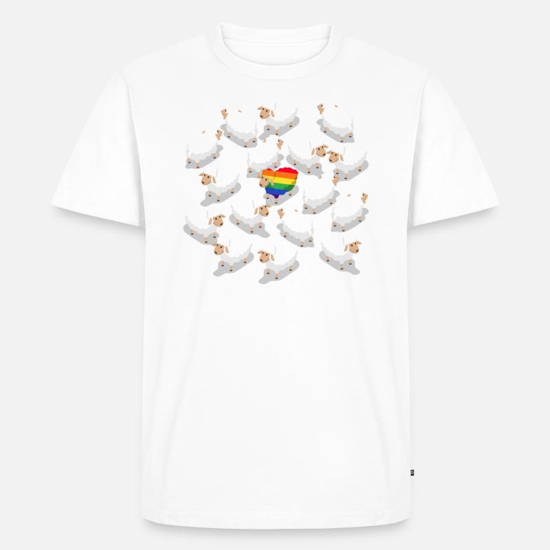 Rainbow Sheep - Männer Premium Bio T-Shirt - undefined