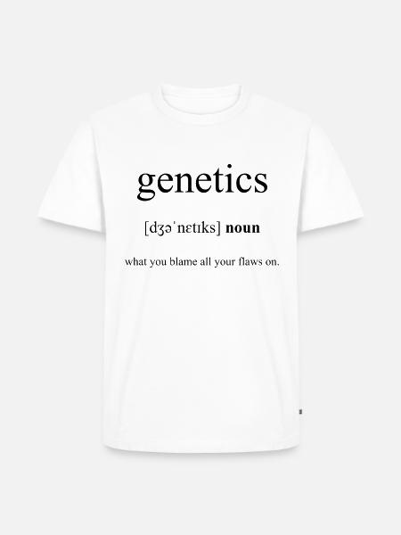 Genetics Definition Dictionary - Männer Premium Bio T-Shirt - Weiß