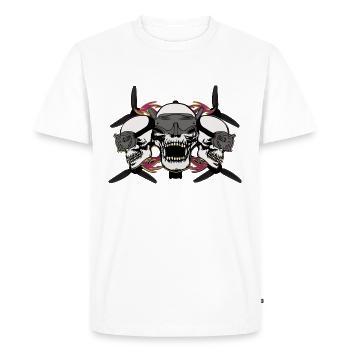 Drone Pilot - Men's Premium Organic T-Shirt - white - Front - Nico (187cm)