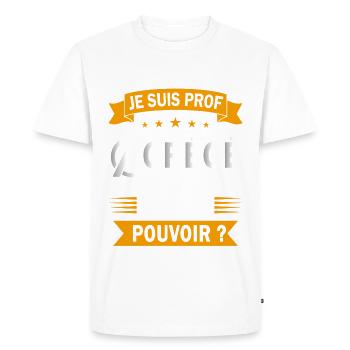 Je suis prof agrégé cadeau cool et drôle - T-shirt Premium bio Homme - blanc - Devant - Nico (187cm)