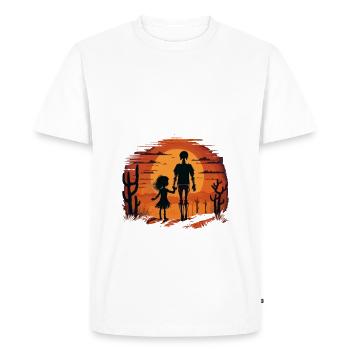 Père et fille amis pour la vie fête des pères cool - T-shirt Premium bio Homme - blanc - Devant - Nico (187cm)