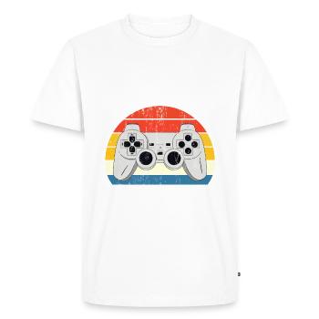 Niveau Ingénieur débloqué, cool cadeau - T-shirt Premium bio Homme - blanc - Devant - Nico (187cm)