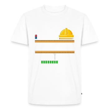 Bientôt Architecte Futur Architecte drôle et Cool - T-shirt Premium bio Homme - blanc - Devant - Nico (187cm)