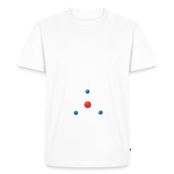 Drapeau Franca Cadeau Drôle Cool Physique Science - T-shirt Premium bio Homme - blanc - Devant - Nico (187cm)