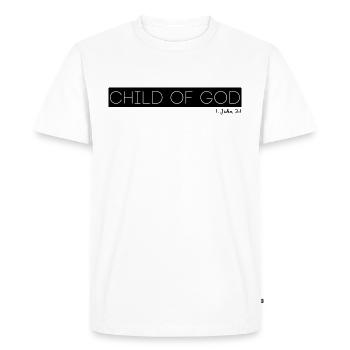 Jesus Christ Shirt Child of God Women and Men - Men's Premium Organic T-Shirt - white - Front - Nico (187cm)