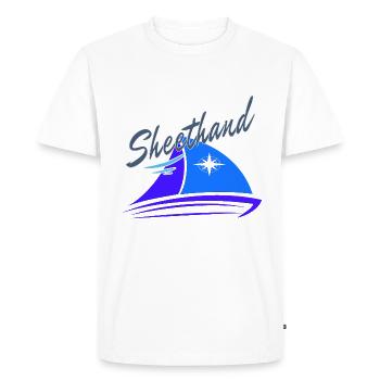 Équipage Sheethand sur voilier Sailor Boat Vorschock - T-shirt Premium bio Homme - blanc - Devant - Nico (187cm)