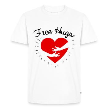 Câlins gratuits - T-shirt Premium bio Homme - blanc - Devant - Nico (187cm)