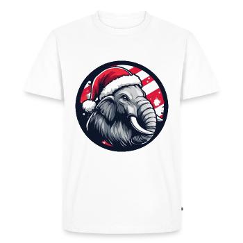 Mammouth animal de Noël - T-shirt Premium bio Homme - blanc - Devant - Nico (187cm)