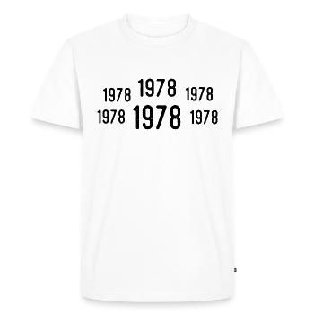 Retro 1978 Birthday 1978 Vintage Gift 1978 - Men's Premium Organic T-Shirt - white - Front - Nico (187cm)