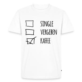 Coffee Relationship Relationship Status Coffee Gift - Men's Premium Organic T-Shirt - white - Front - Nico (187cm)