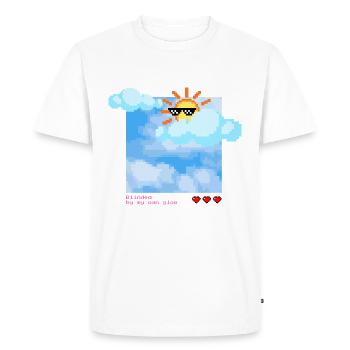IM SOLEIL - T-shirt Premium bio Homme - blanc - Devant - Nico (187cm)