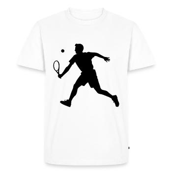 Tennis Player Icon - Men's Premium Organic T-Shirt - white - Front - Nico (187cm)
