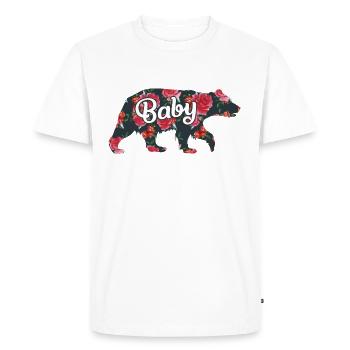 Famille Baby Bear Assortie avec des roses - T-shirt Premium bio Homme - blanc - Devant - Nico (187cm)