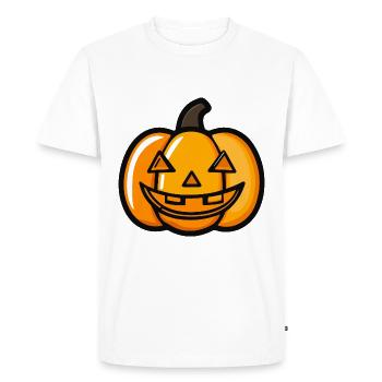 Icône d’Halloween citrouille - T-shirt Premium bio Homme - blanc - Devant - Nico (187cm)