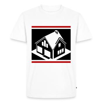 Immobilier Maison Logo - T-shirt Premium bio Homme - blanc - Devant - Nico (187cm)