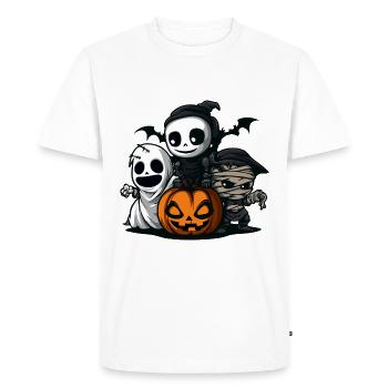 Fête d’Halloween Trick Or Treat - T-shirt Premium bio Homme - blanc - Devant - Nico (187cm)