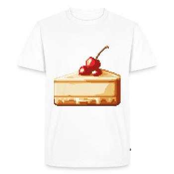 Cheesecake Pixel - Men's Premium Organic T-Shirt - white - Front - Nico (187cm)