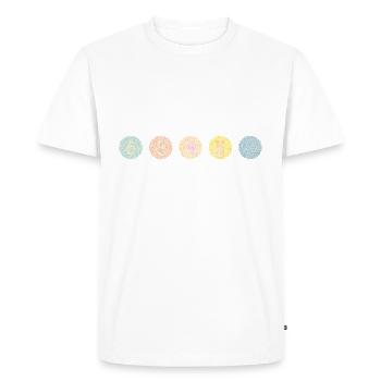 Ishihara Numbers - Recycle - Men's Premium Organic T-Shirt - white - Front - Nico (187cm)