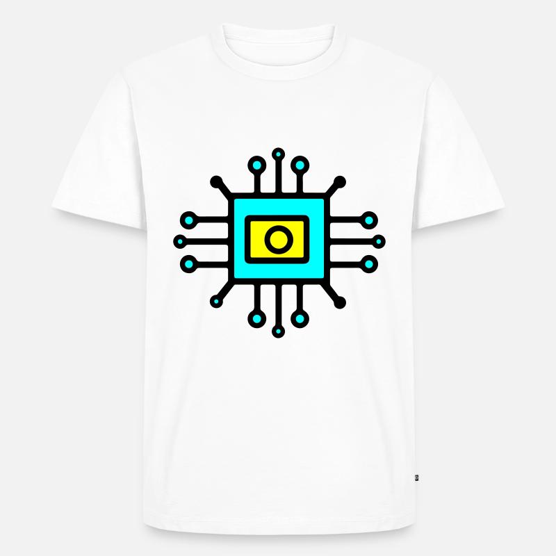 Chip Digital Computer Sensor - Männer Premium Bio T-Shirt - Weiß