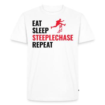 Steeplechase Race Steeplechaser Track and Field - Men's Premium Organic T-Shirt - white - Front - Nico (187cm)