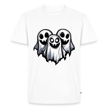 Fantômes Halloween Fantôme - T-shirt Premium bio Homme - blanc - Devant - Nico (187cm)