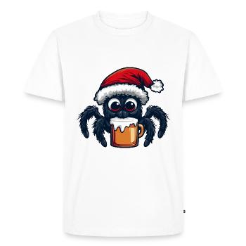Bière de Noël Spider Tarantula - T-shirt Premium bio Homme - blanc - Devant - Nico (187cm)