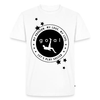 Passion pour le football - T-shirt Premium bio Homme - blanc - Devant - Nico (187cm)