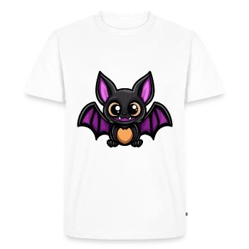 Bat Halloween Funny - Men's Premium Organic T-Shirt - white - Front - Nico (187cm)