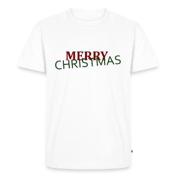 merry christmas - T-shirt Premium bio Homme - blanc - Devant - Nico (187cm)
