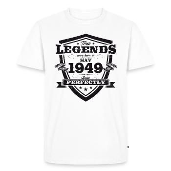 Légende Mai 1949 Né en 1949 Anniversaire 1949 - T-shirt Premium bio Homme - blanc - Devant - Nico (187cm)